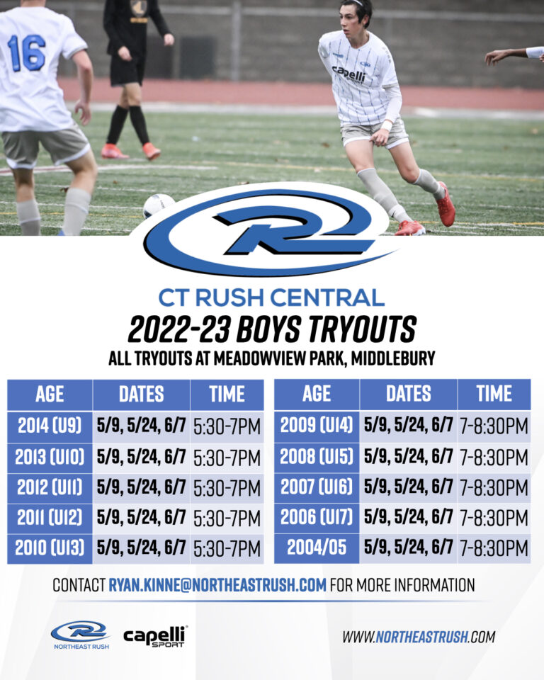 CT Rush Central Tryouts Are Announced Northeast Rush Soccer
